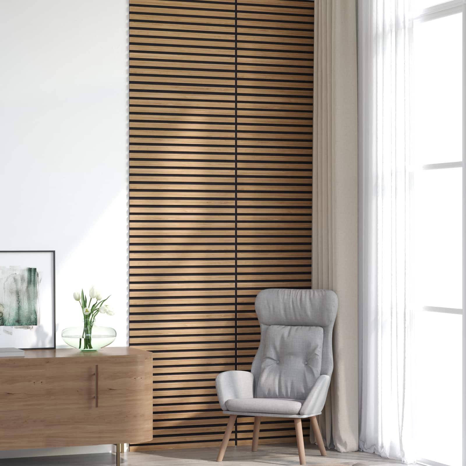 vidaXL Wandpaneele 8 pcs Natur 60,5 x 60 cm