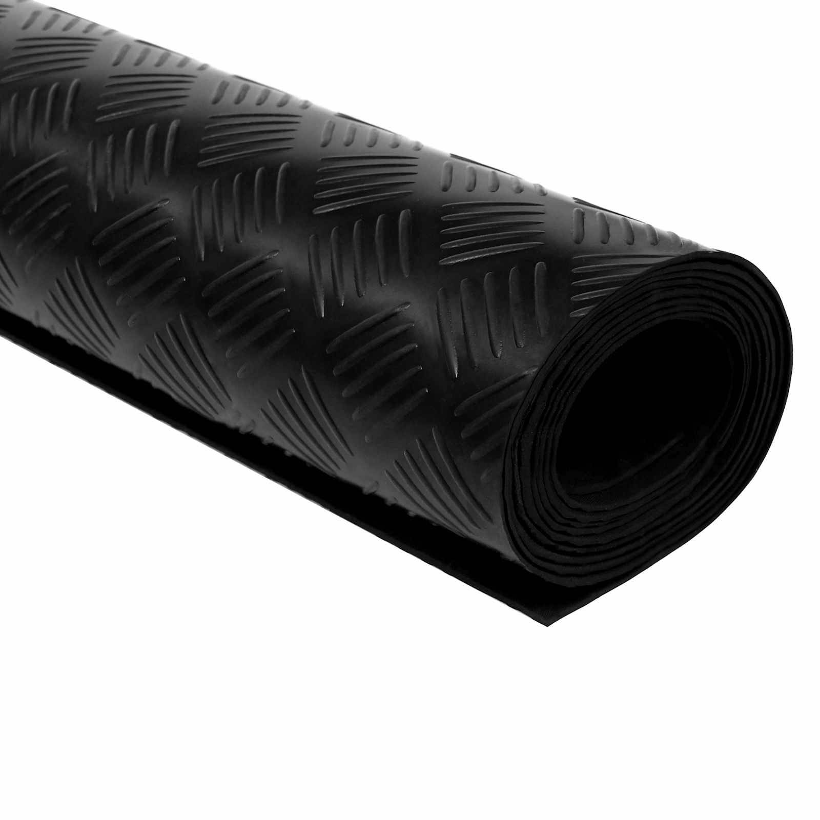 vidaXL Bodenbelag Schwarz 1 x 5 m Gummi