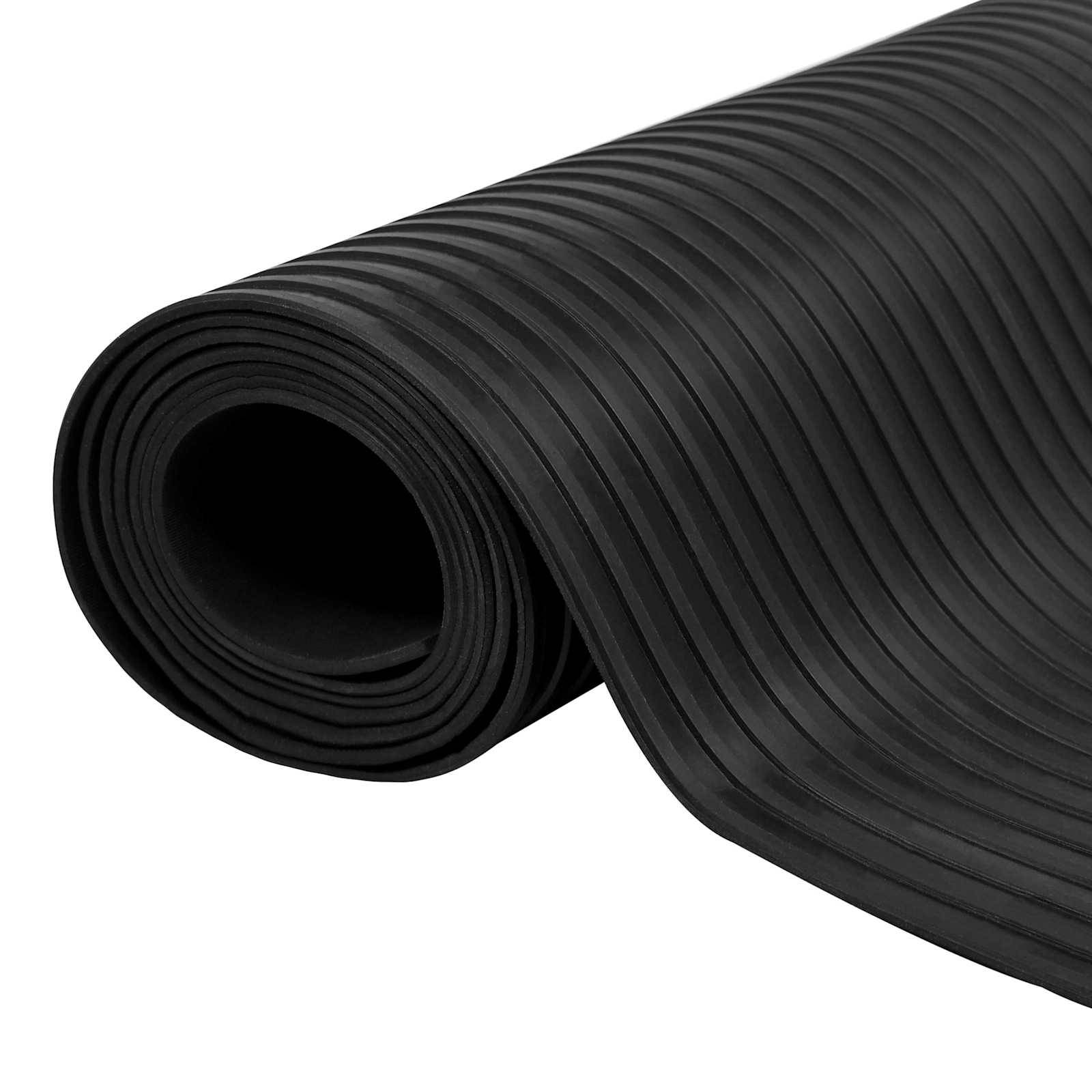 vidaXL Bodenbelag Schwarz 1 x 5 m Gummi