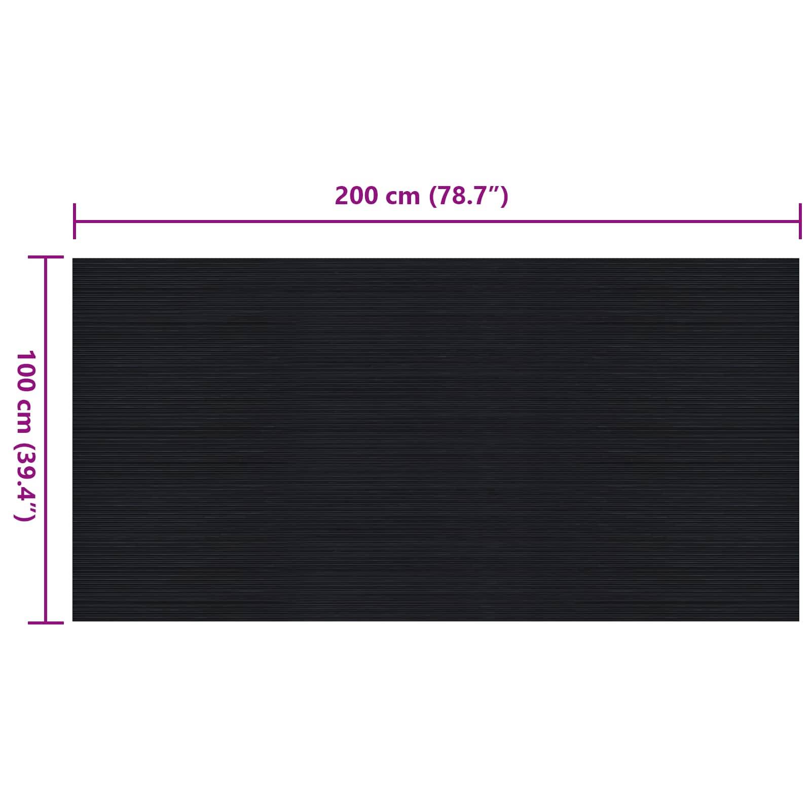 vidaXL Bodenbelag Schwarz 1 x 2 m Gummi