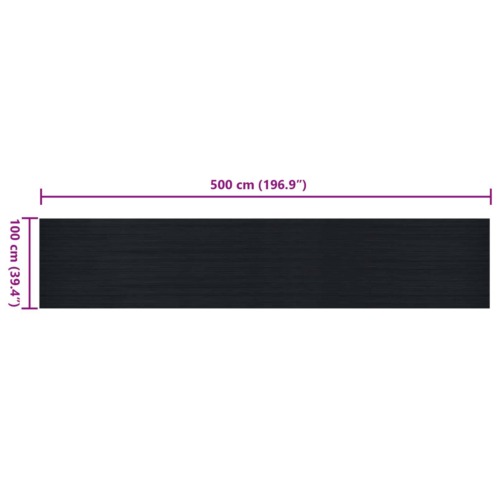 vidaXL Bodenbelag Schwarz 1 x 5 m Gummi