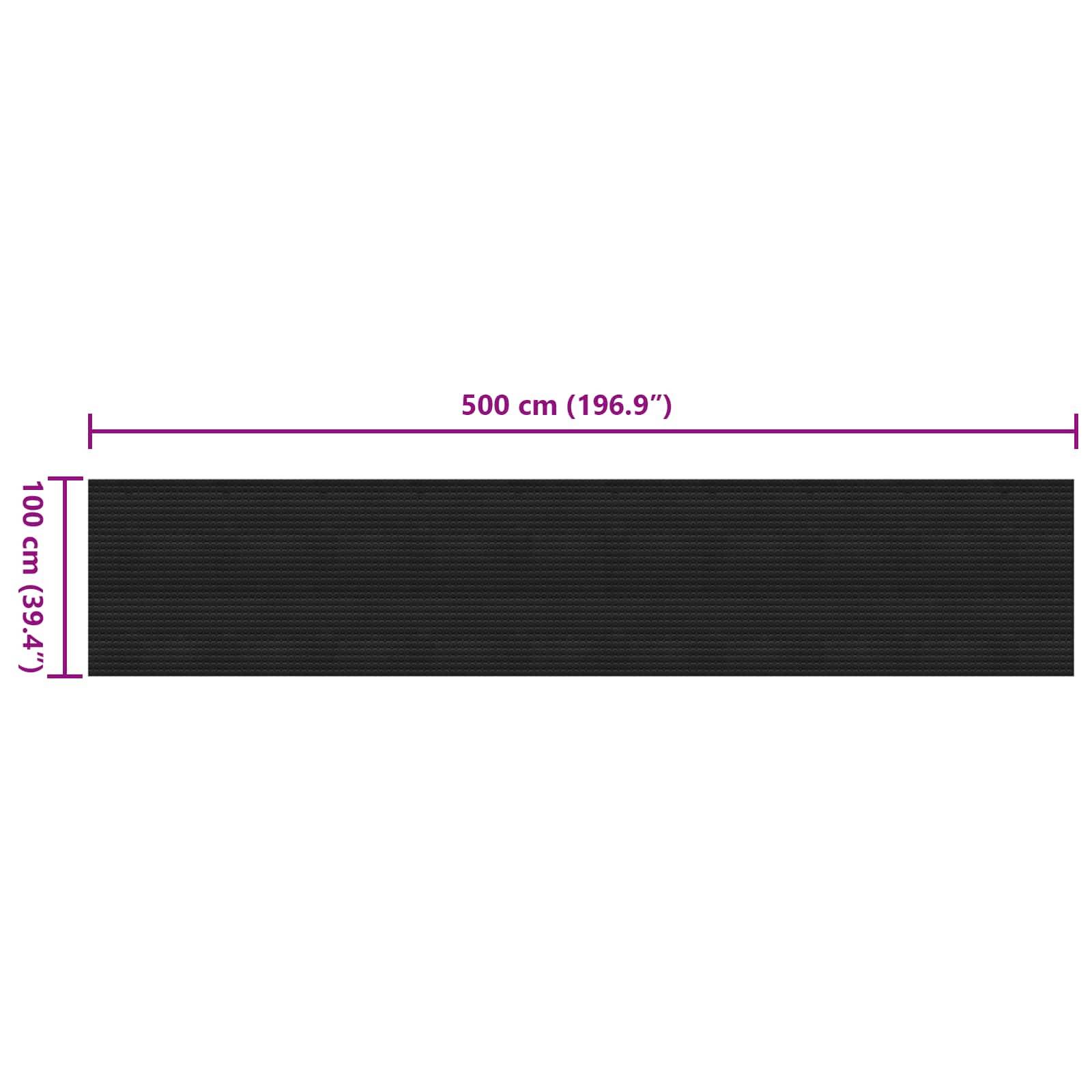 vidaXL Bodenbelag Schwarz 1 x 5 m Gummi