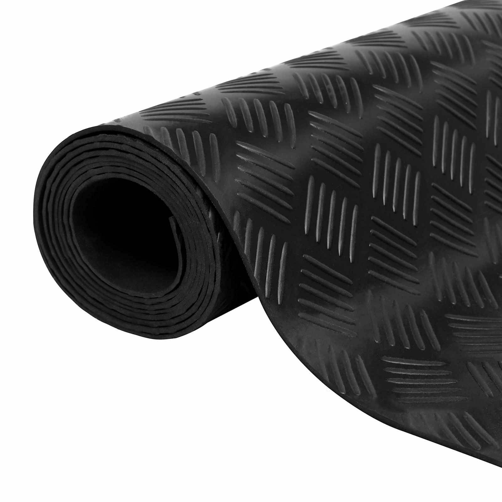 vidaXL Bodenbelag Schwarz 1,5 x 2 m Gummi