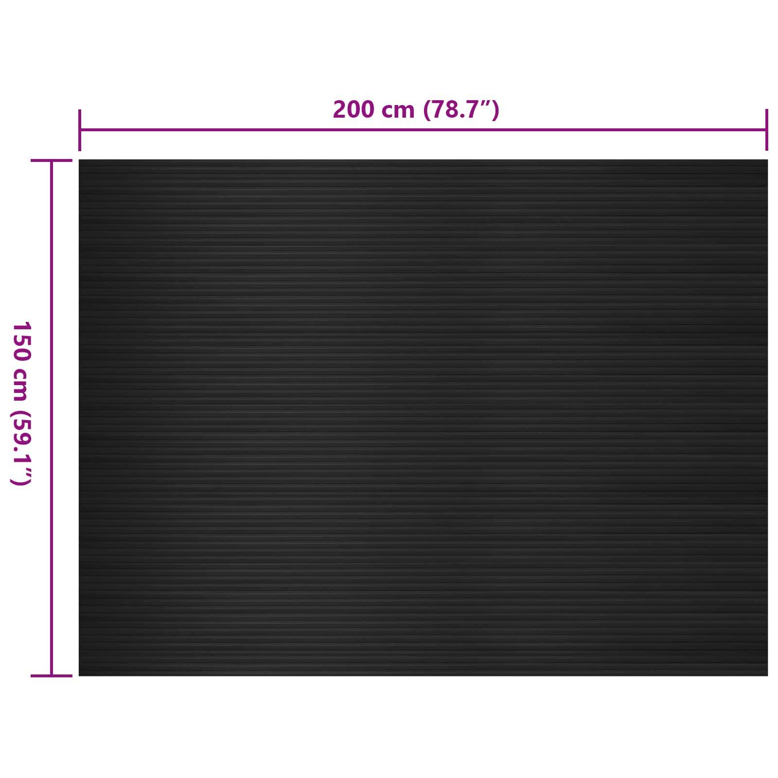 vidaXL Bodenbelag Schwarz 1,5 x 2 m Gummi
