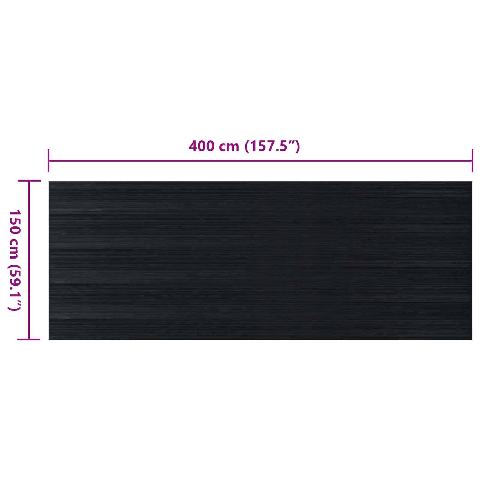 vidaXL Bodenbelag Schwarz 1,5 x 4 m Gummi