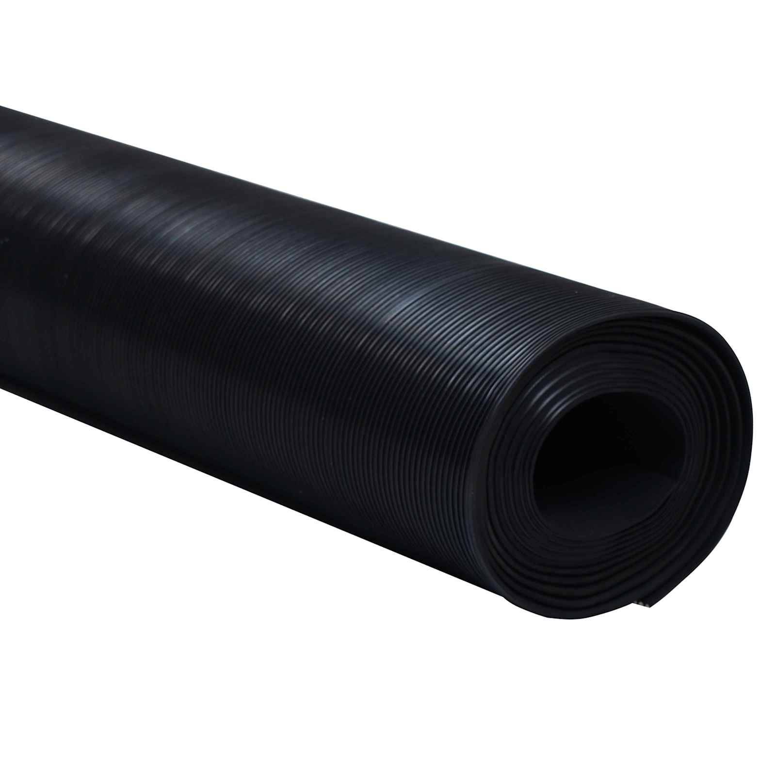 vidaXL Bodenbelag Schwarz 1,5 x 4 m Gummi