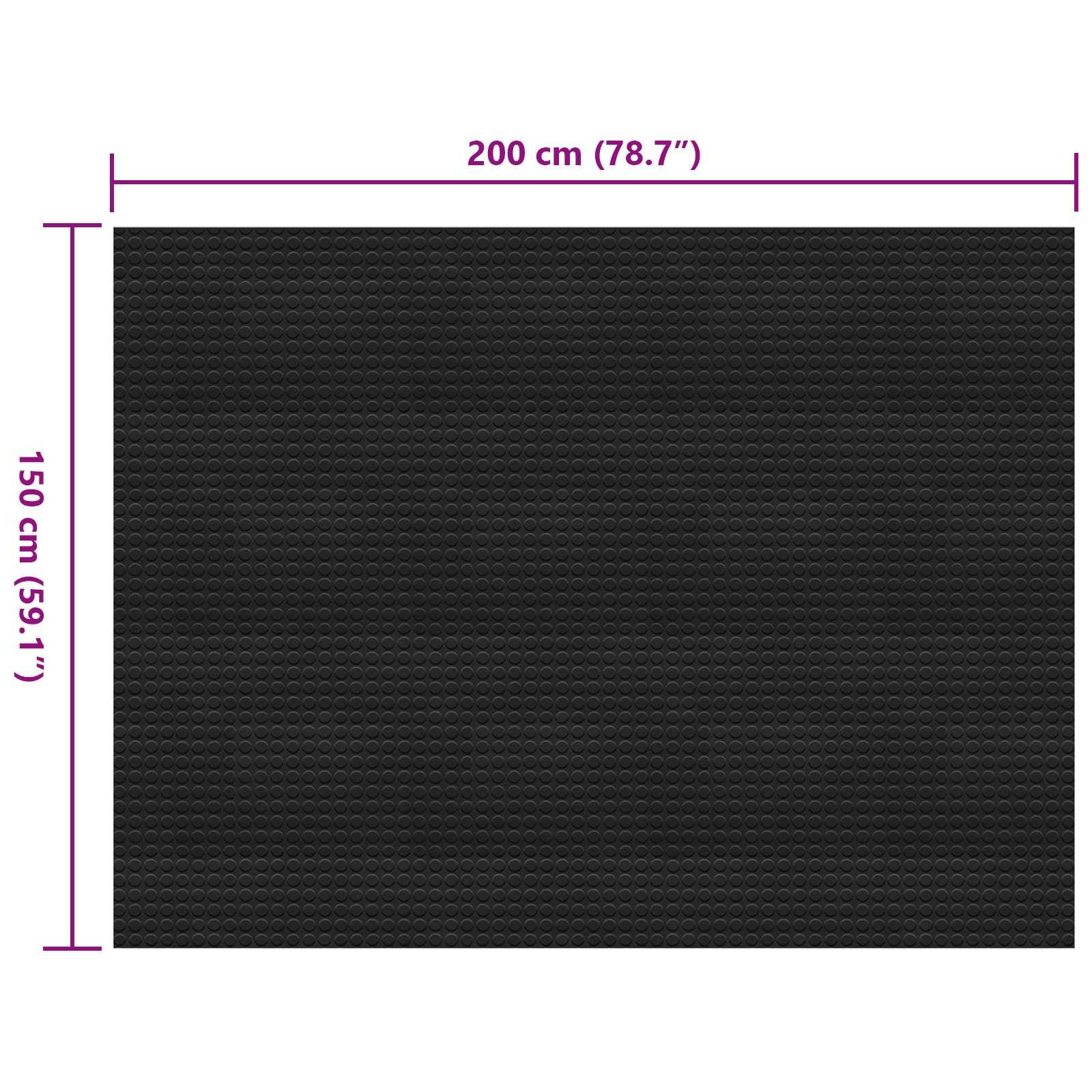 vidaXL Bodenbelag Schwarz 1,5 x 2 m Gummi