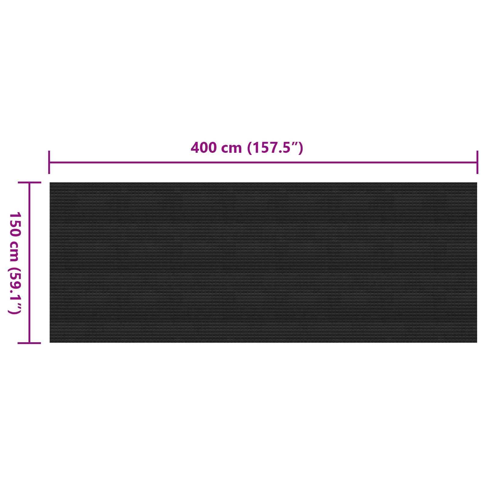 vidaXL Bodenbelag Schwarz 1,5 x 4 m Gummi