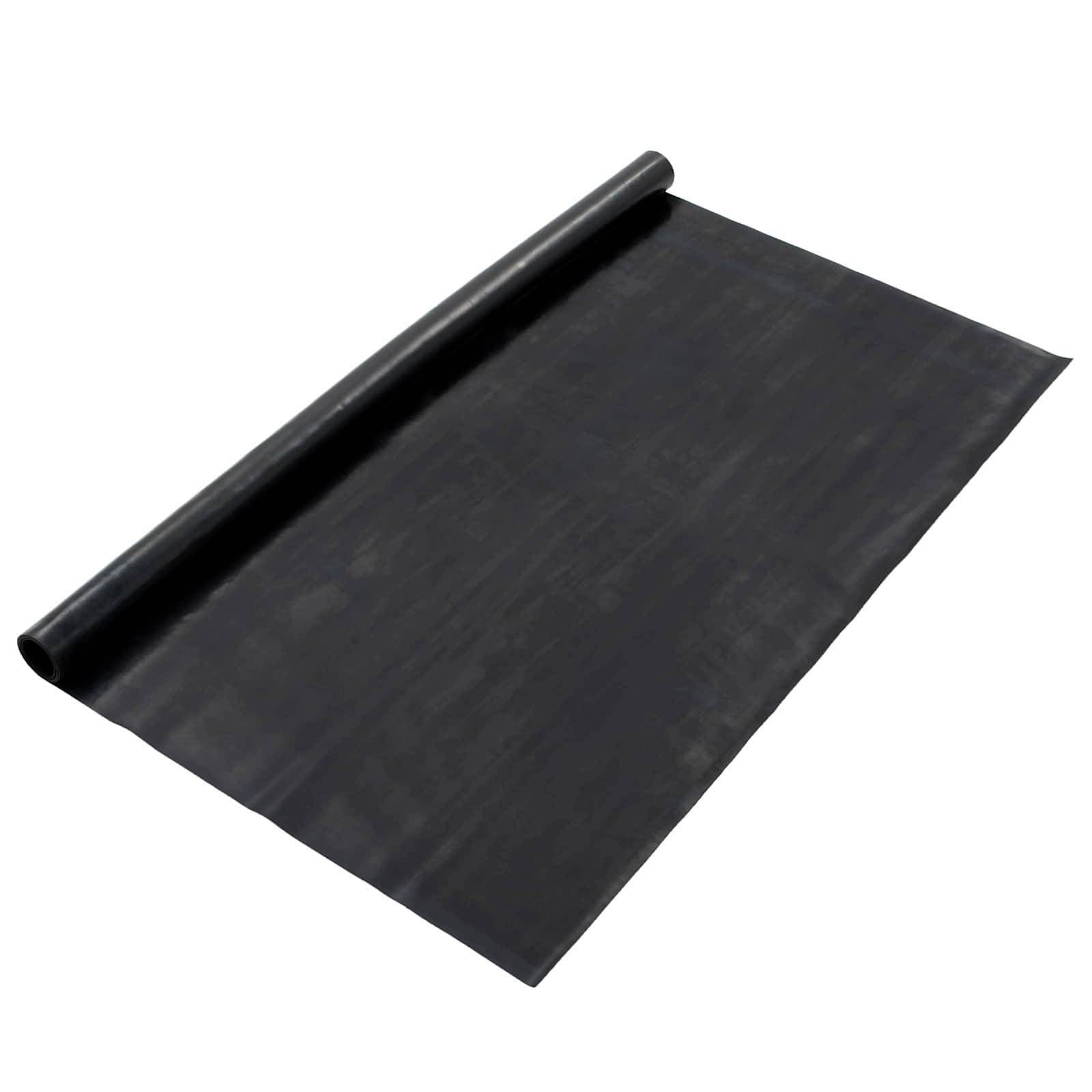 vidaXL Bodenbelag Schwarz 1,2 x 5 m Gummi