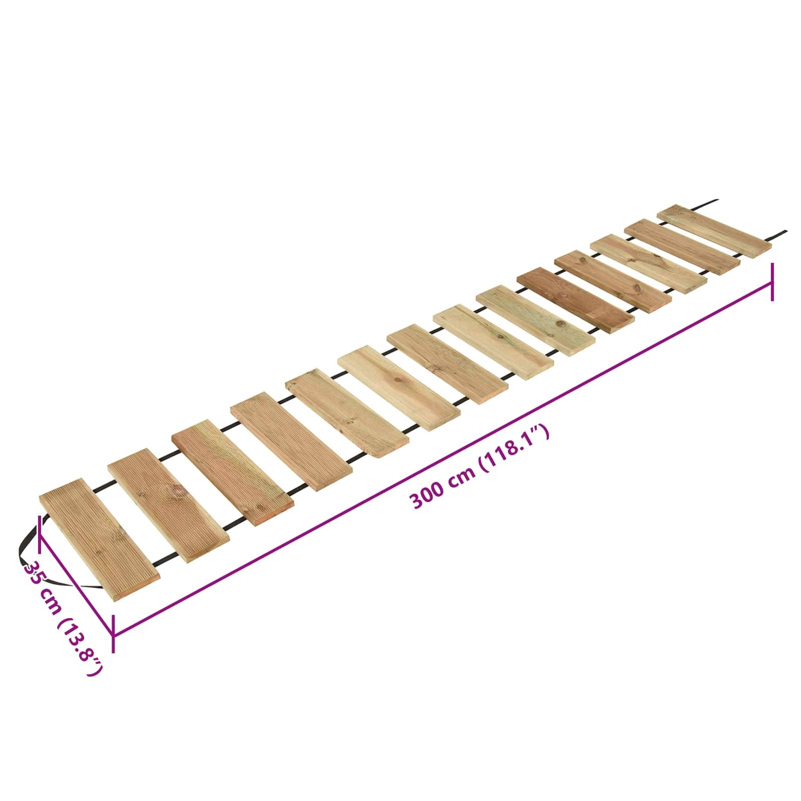 vidaXL Deckingrolle Natur 35 x 300 cm Imprägniertes Kiefernholz