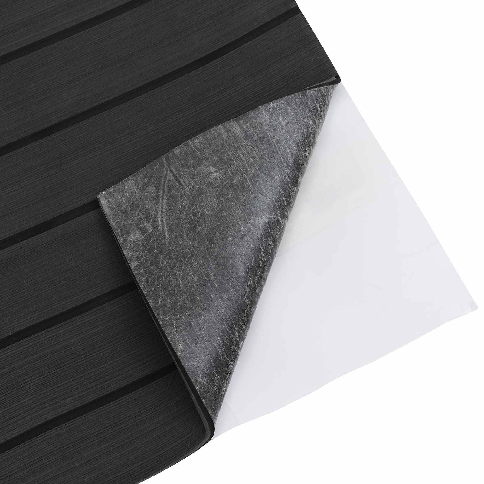 vidaXL Bootsmatte Gestreift Dunkelgrau und Schwarz 240 x 90 cm EVA