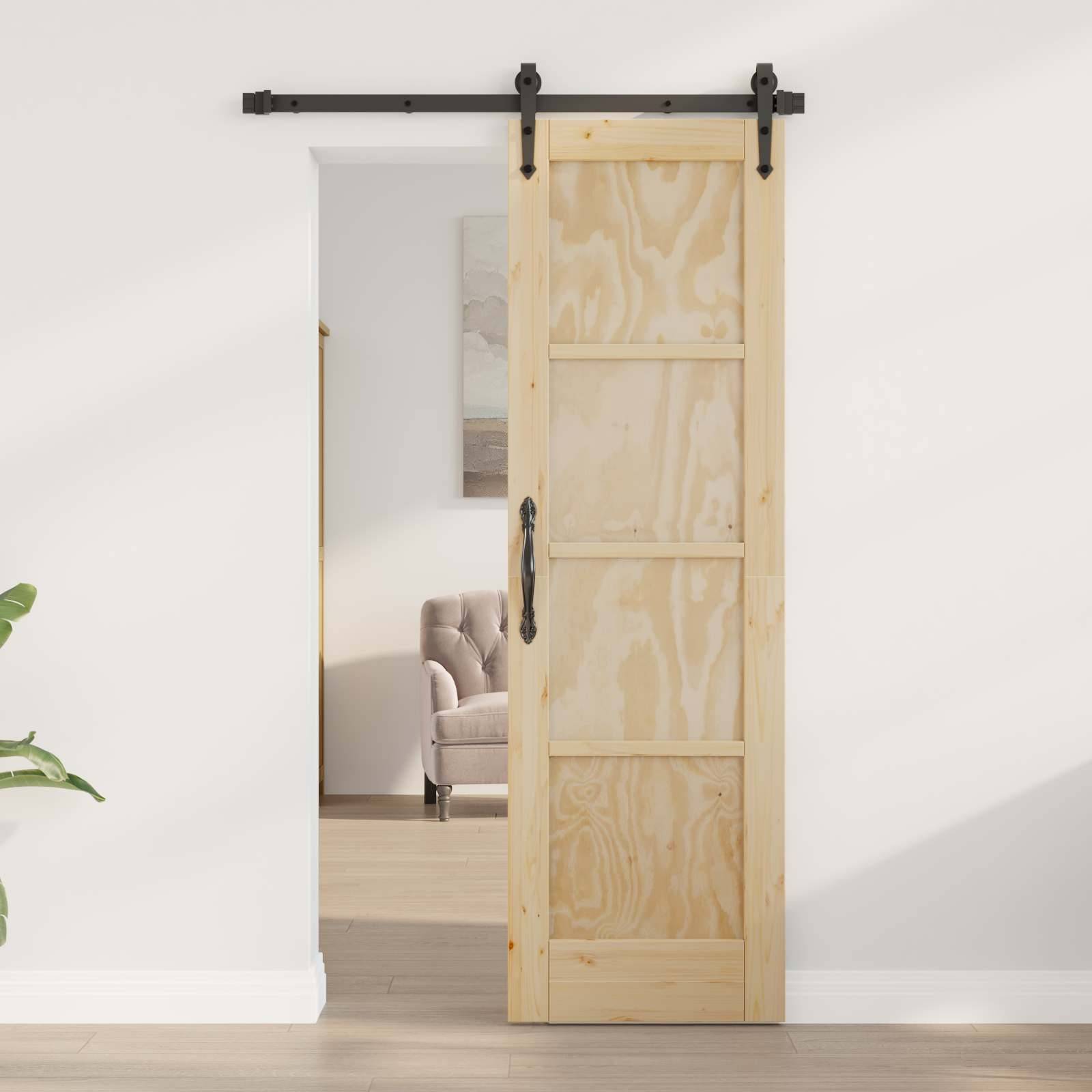 vidaXL Interior Tür Natur 61 x 198,5 cm Sperrholz
