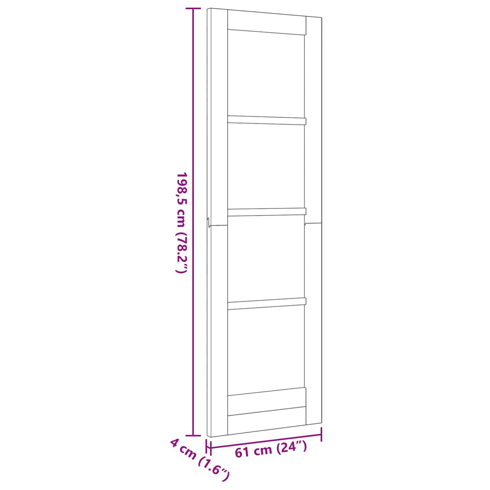 vidaXL Interior Tür Natur 61 x 198,5 cm Sperrholz