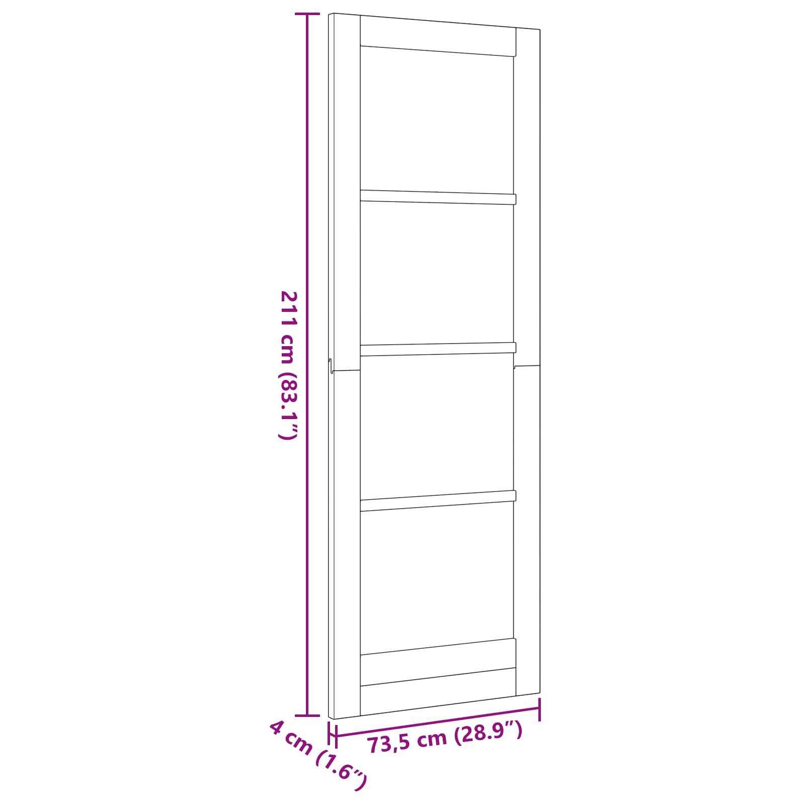 vidaXL Interior Tür Weiß 73,5 x 211 cm Sperrholz