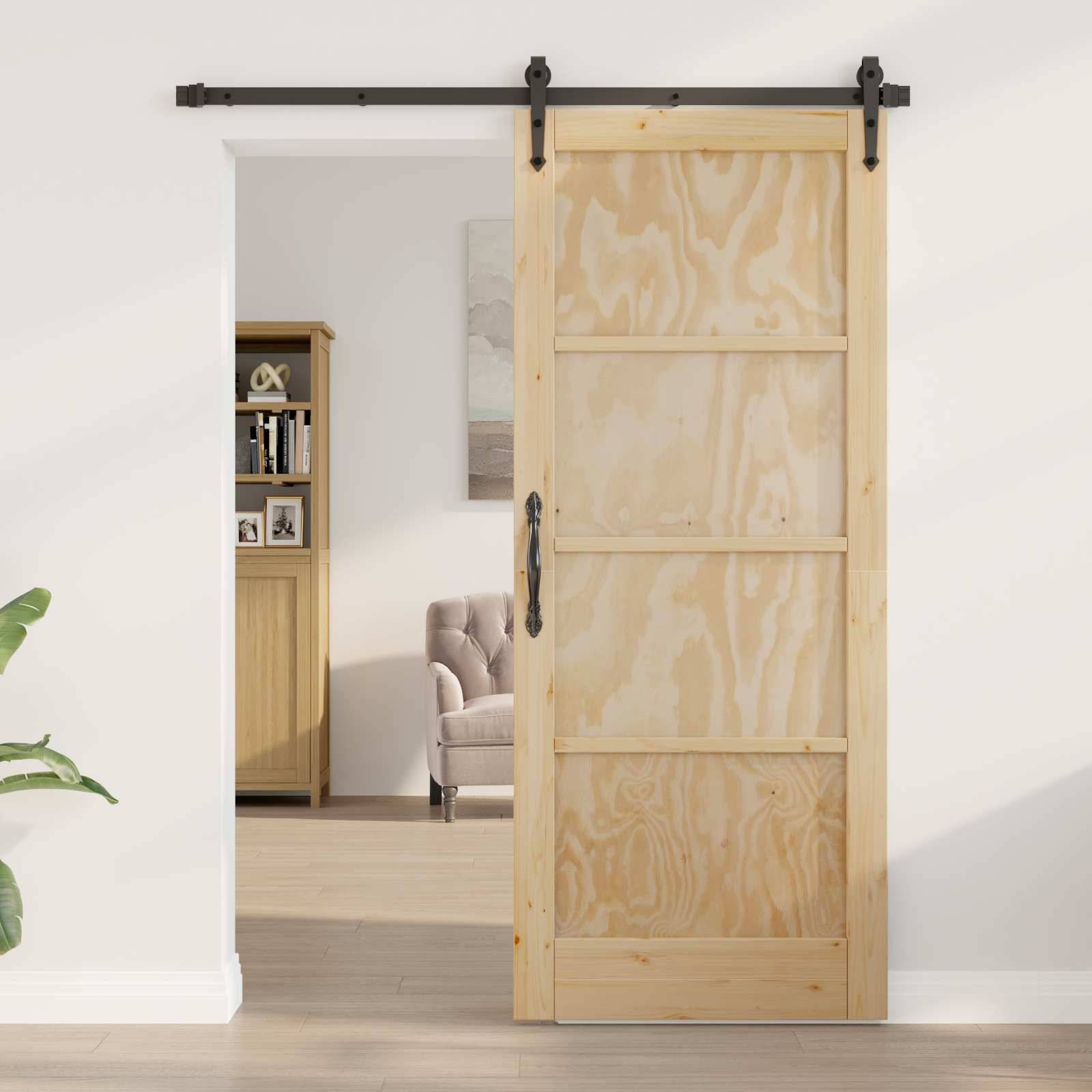 vidaXL Interior Tür Natur 83 x 202 cm Sperrholz