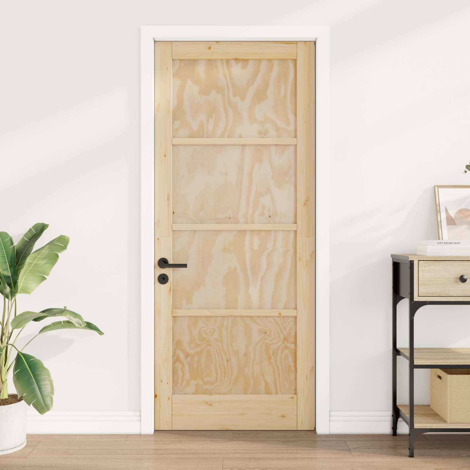 vidaXL Interior Tür Natur 83 x 202 cm Sperrholz