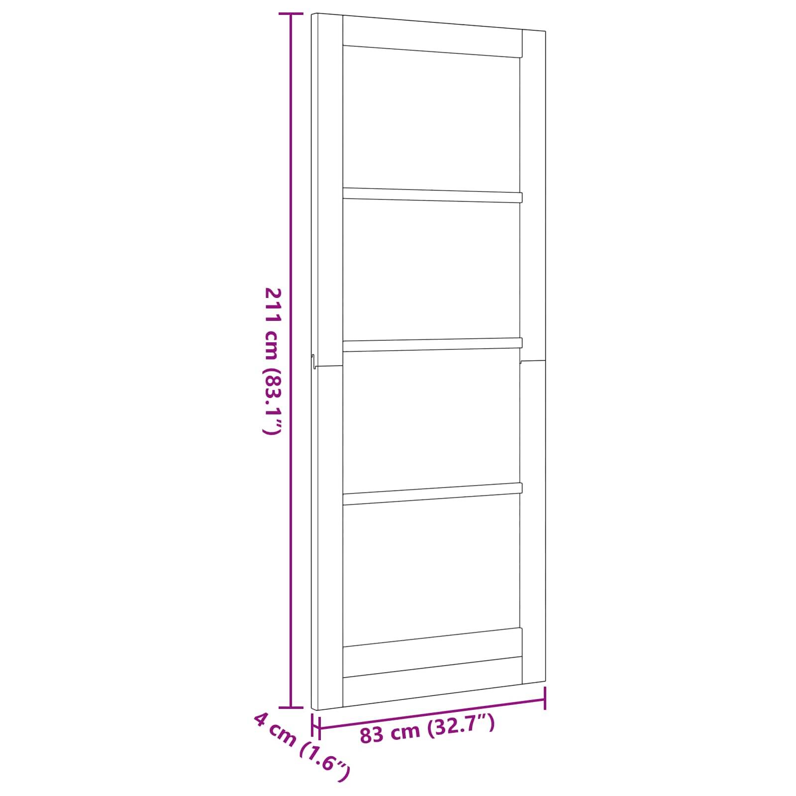 vidaXL Interior Tür Weiß 83 x 211 cm Sperrholz