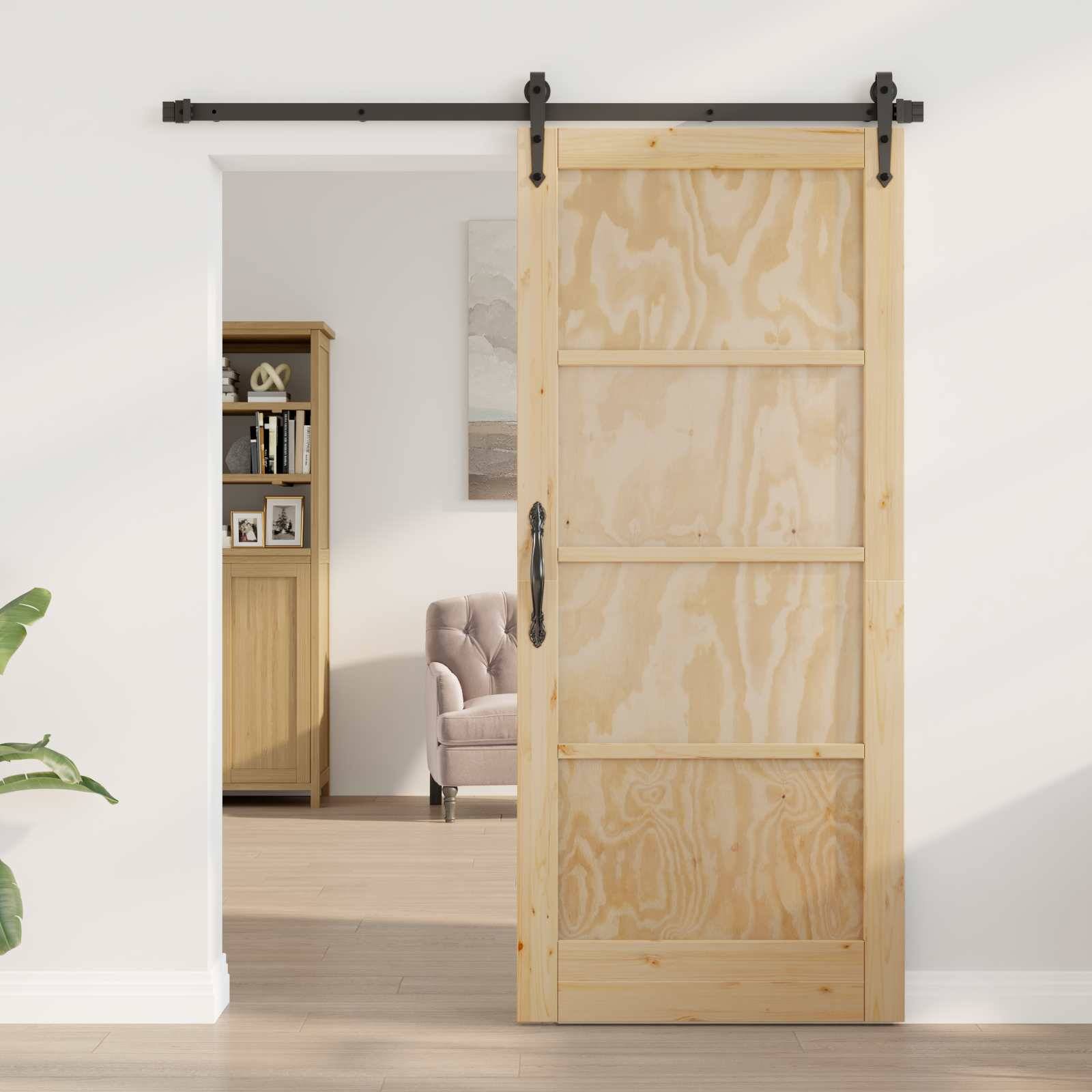vidaXL Interior Tür Natur 86 x 198,5 cm Sperrholz