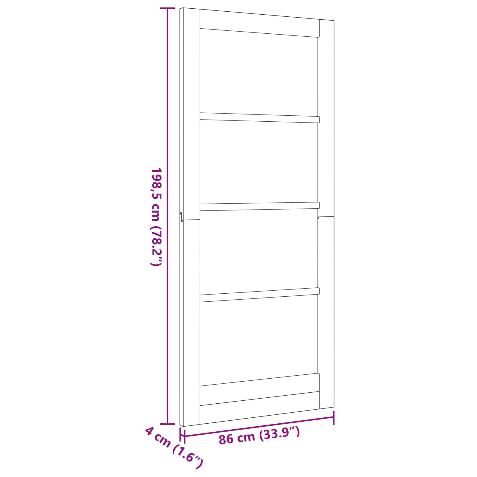vidaXL Interior Tür Weiß 86 x 198,5 cm Sperrholz