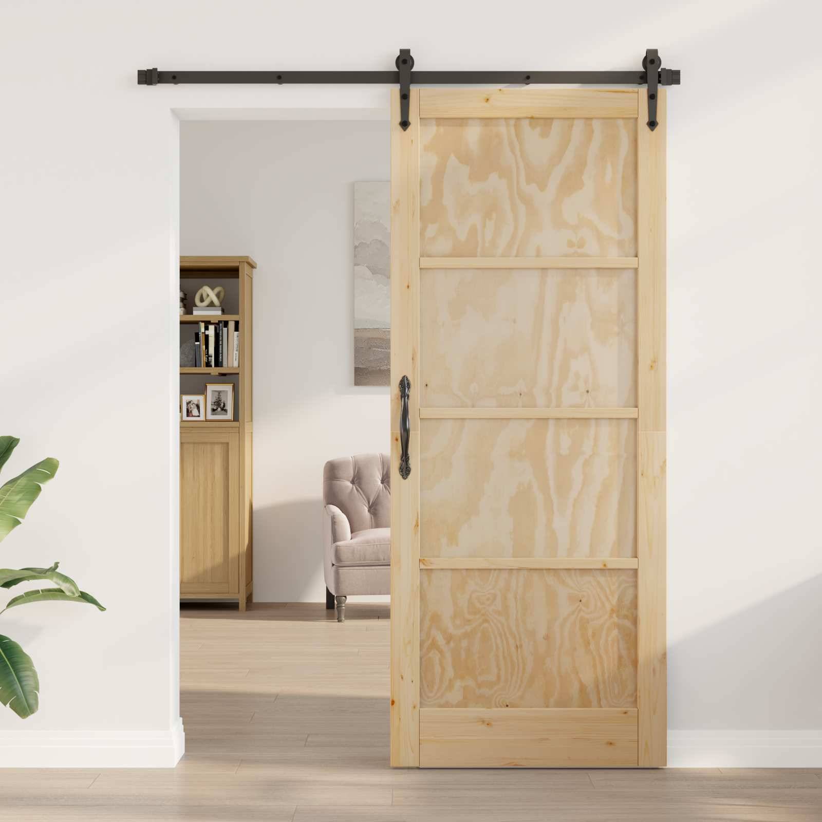 vidaXL Interior Tür Natur 86 x 211 cm Sperrholz