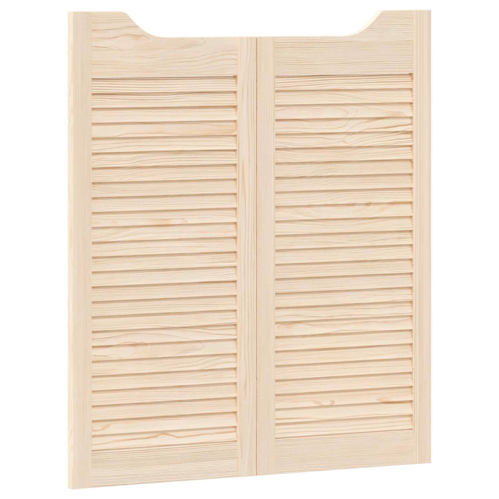 vidaXL Schwingtüren 2 pcs Natur Massives Kiefernholz