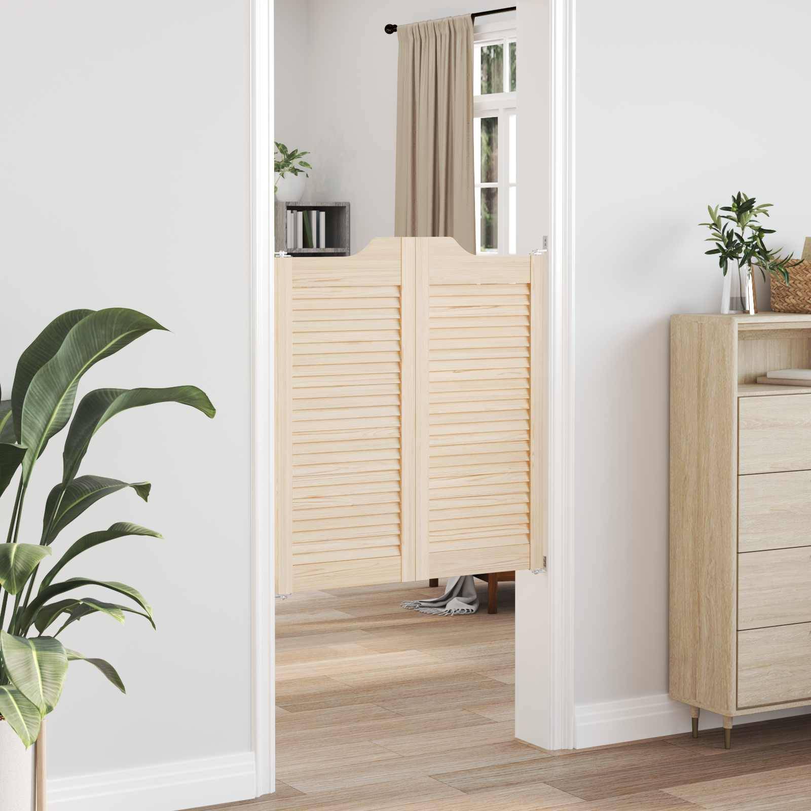 vidaXL Schwingtüren 2 pcs Natur Massives Kiefernholz