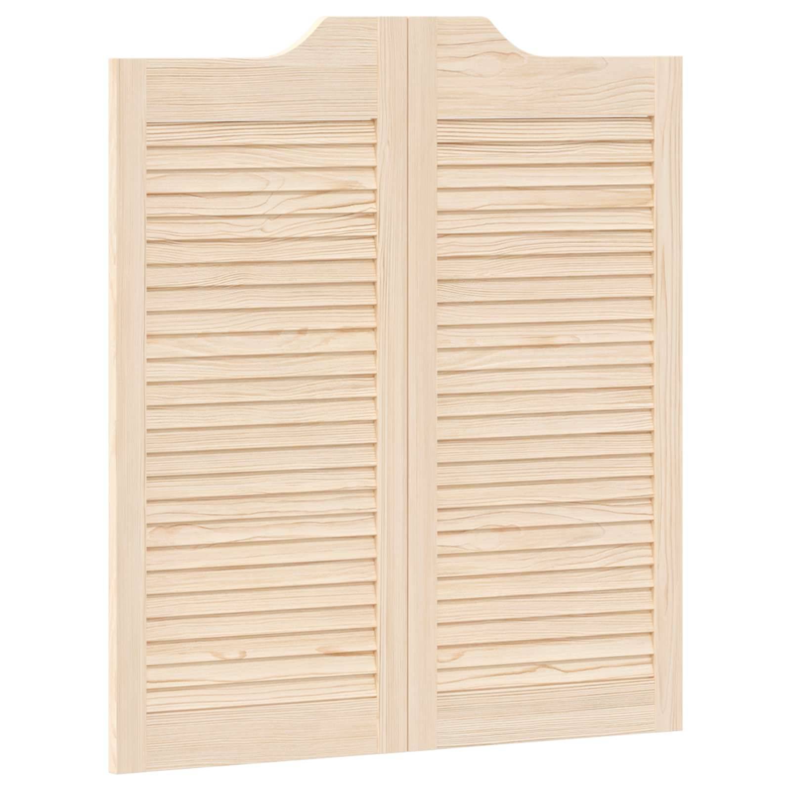 vidaXL Schwingtüren 2 pcs Natur Massives Kiefernholz