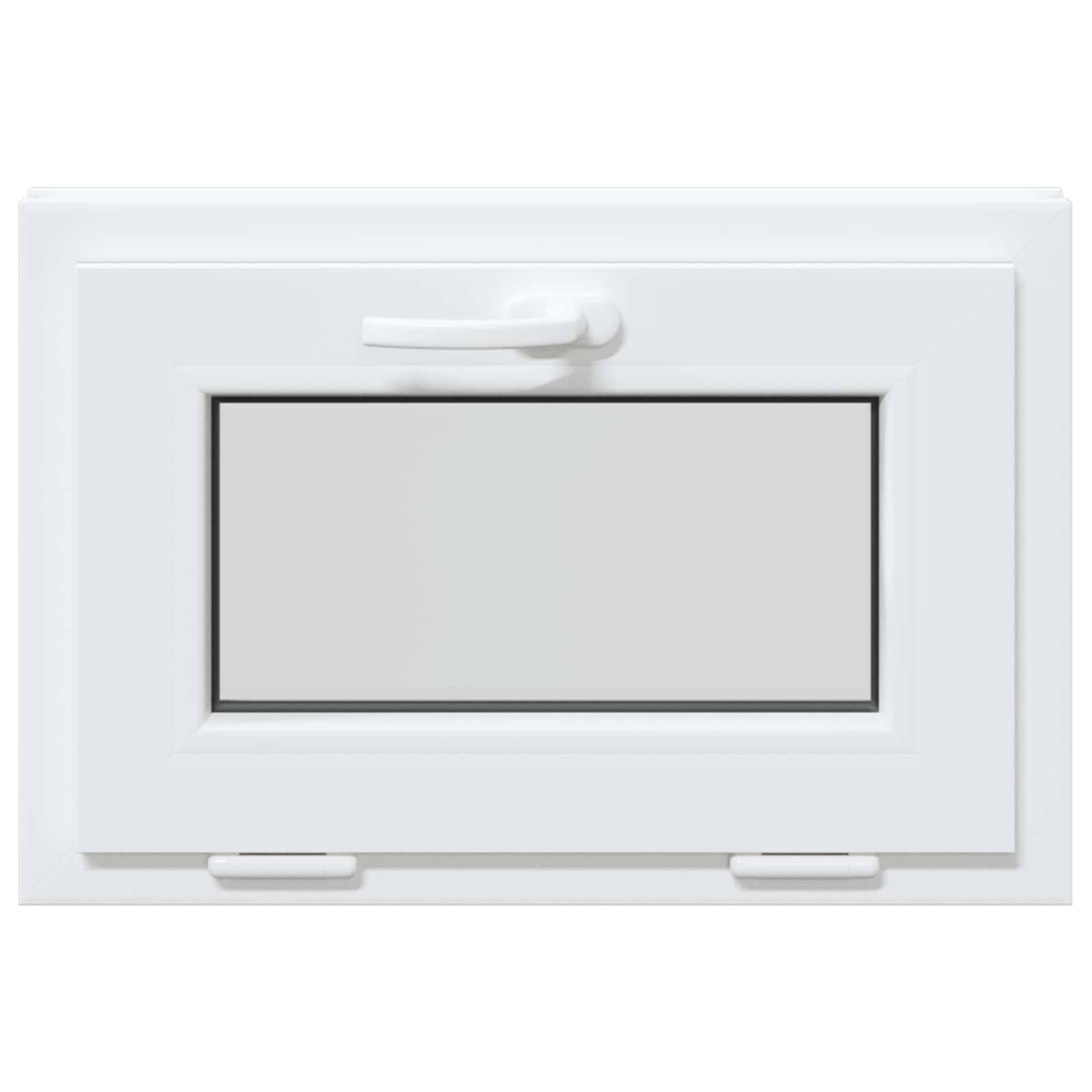 vidaXL Kellerfenster RISOR 60 x 40 cm PVC und Glas Weiß
