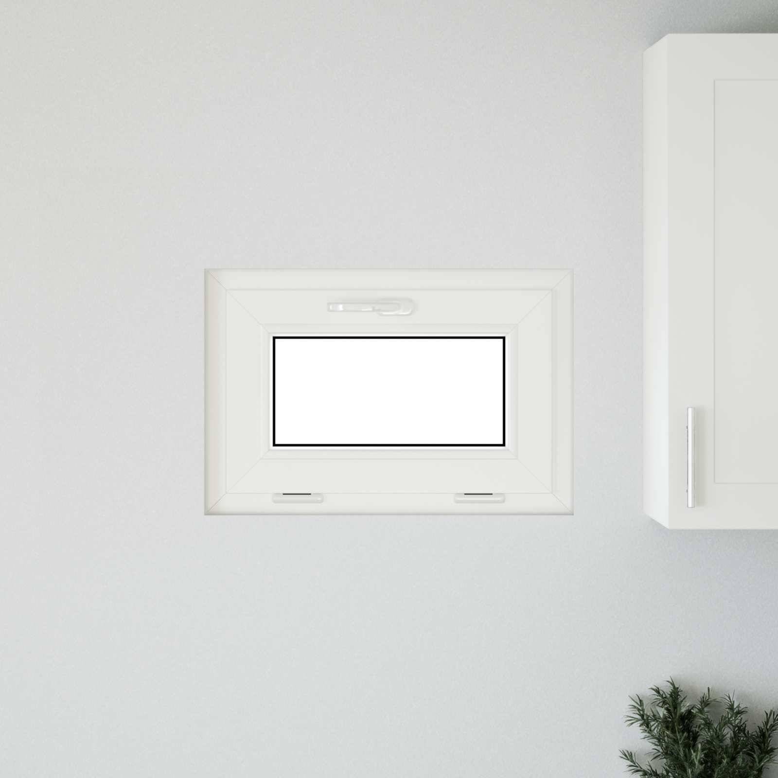 vidaXL Kellerfenster RISOR 60 x 40 cm PVC und Glas Weiß