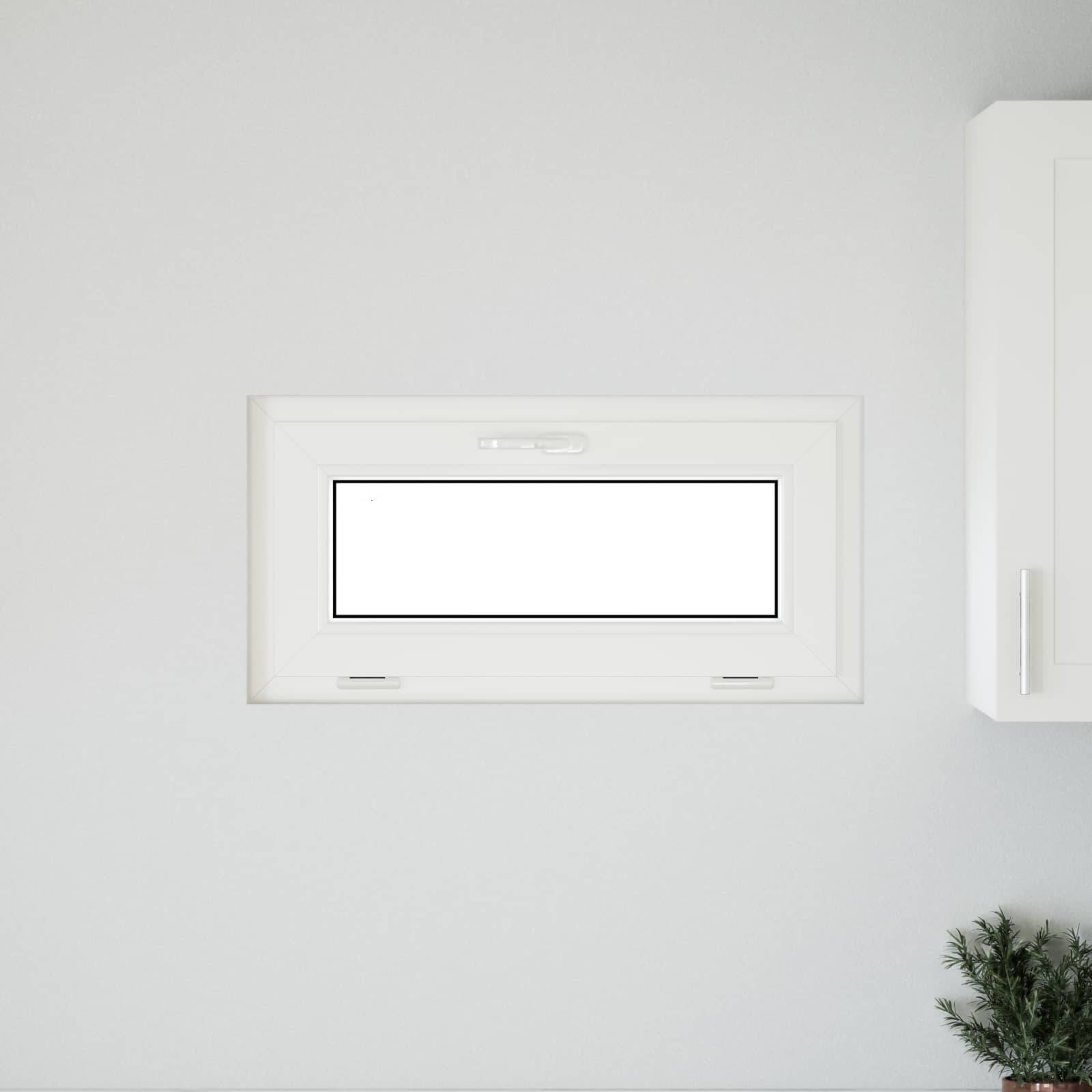 vidaXL Kellerfenster RISOR 80 x 40 cm PVC und Glas Weiß