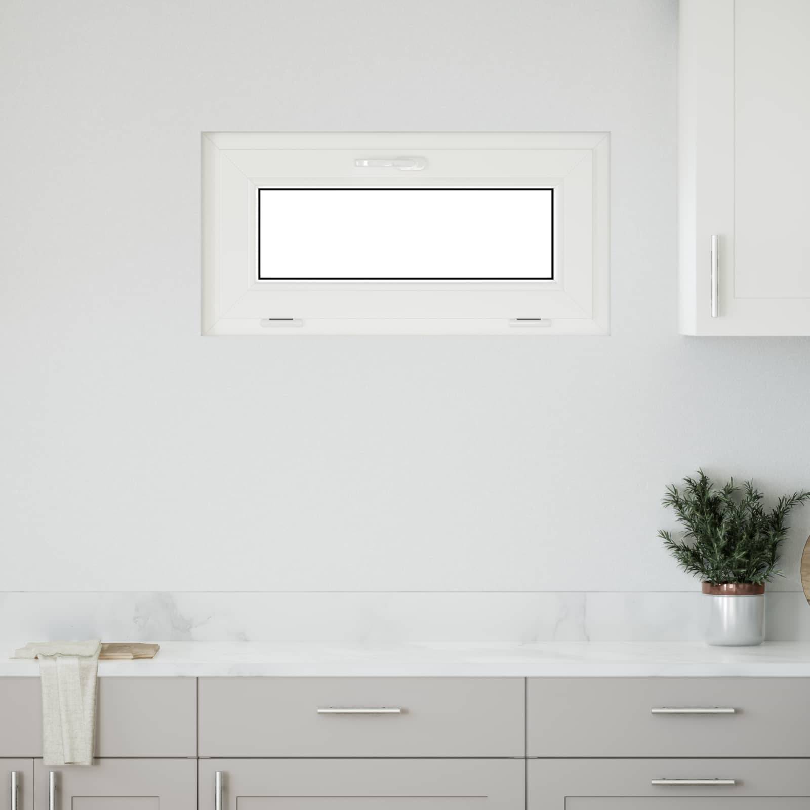 vidaXL Kellerfenster RISOR 80 x 40 cm PVC und Glas Weiß