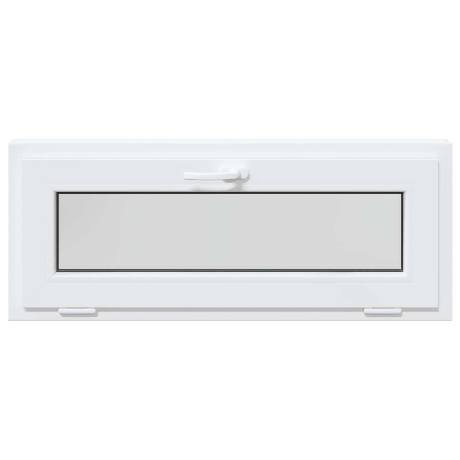 vidaXL Kellerfenster RISOR 110 x 40 cm PVC und Glas Weiß