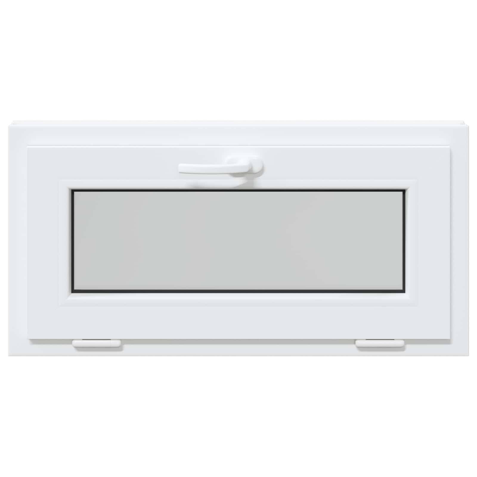 vidaXL Kellerfenster RISOR 80 x 40 cm PVC und Glas Weiß