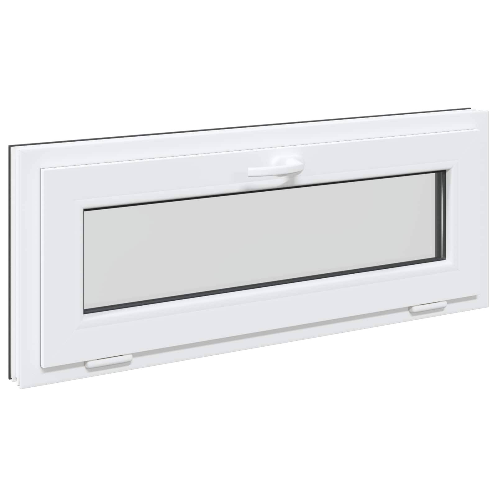 vidaXL Kellerfenster RISOR 100 x 40 cm PVC und Glas Anthrazit