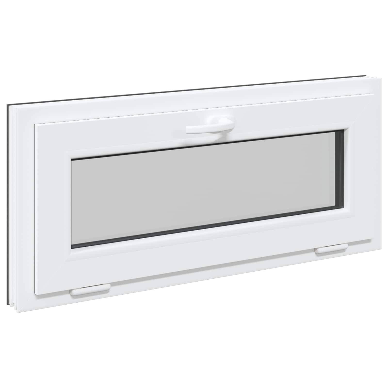 vidaXL Kellerfenster RISOR 90 x 40 cm PVC und Glas Anthrazit
