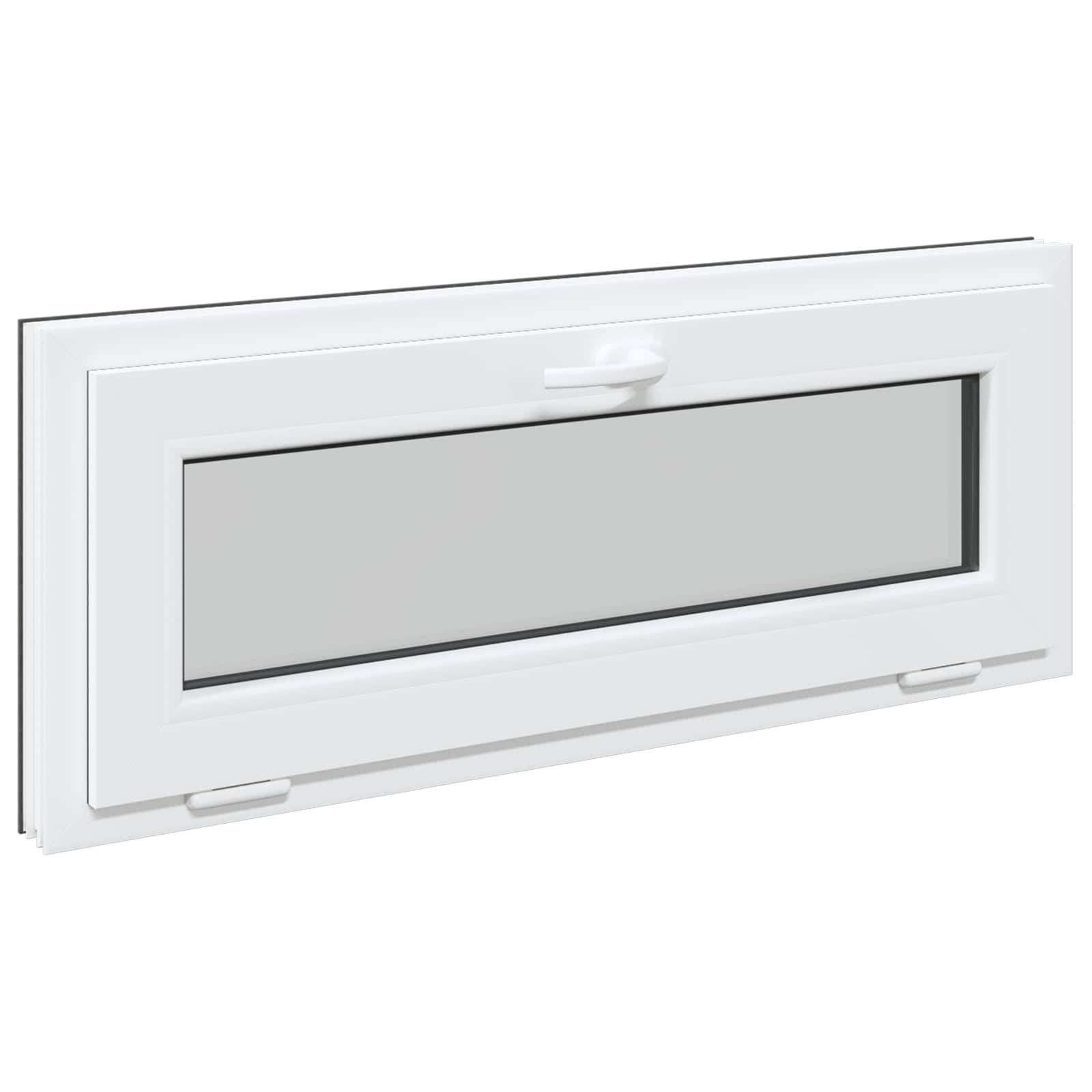 vidaXL Kellerfenster RISOR 110 x 40 cm PVC und Glas Anthrazit