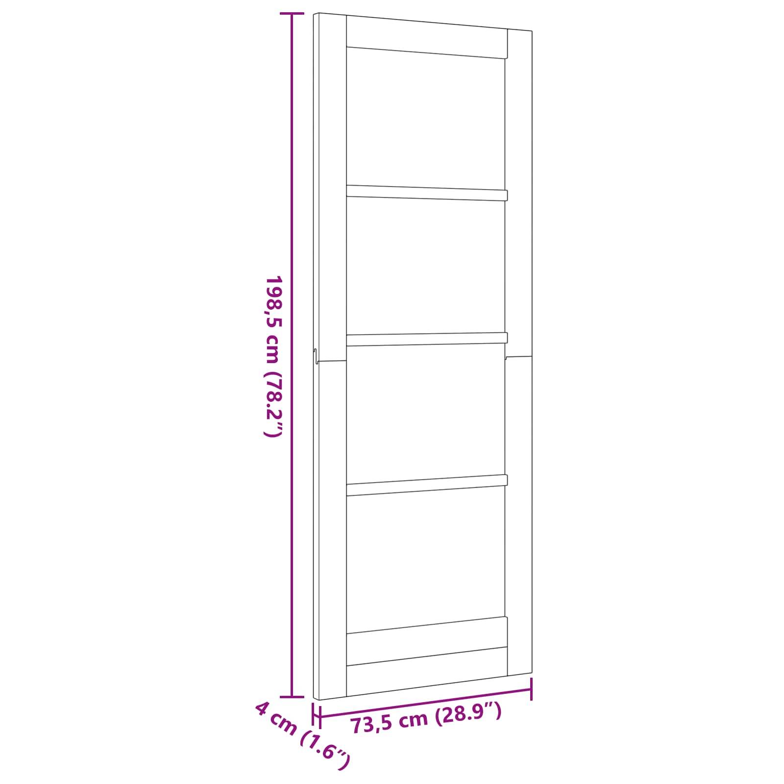 vidaXL Interior Tür Weiß 73,5 x 198,5 cm Sperrholz