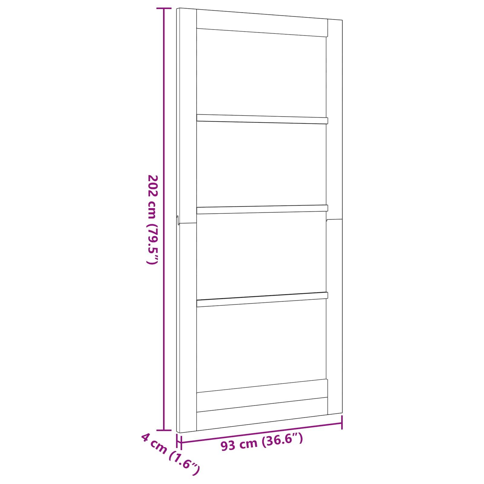 vidaXL Interior Tür Natur 93 x 202 cm Sperrholz