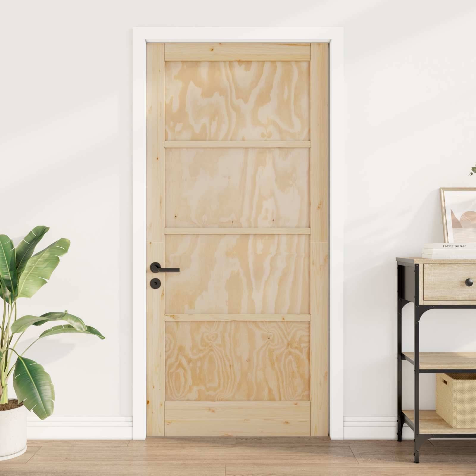 vidaXL Interior Tür Natur 93 x 202 cm Sperrholz