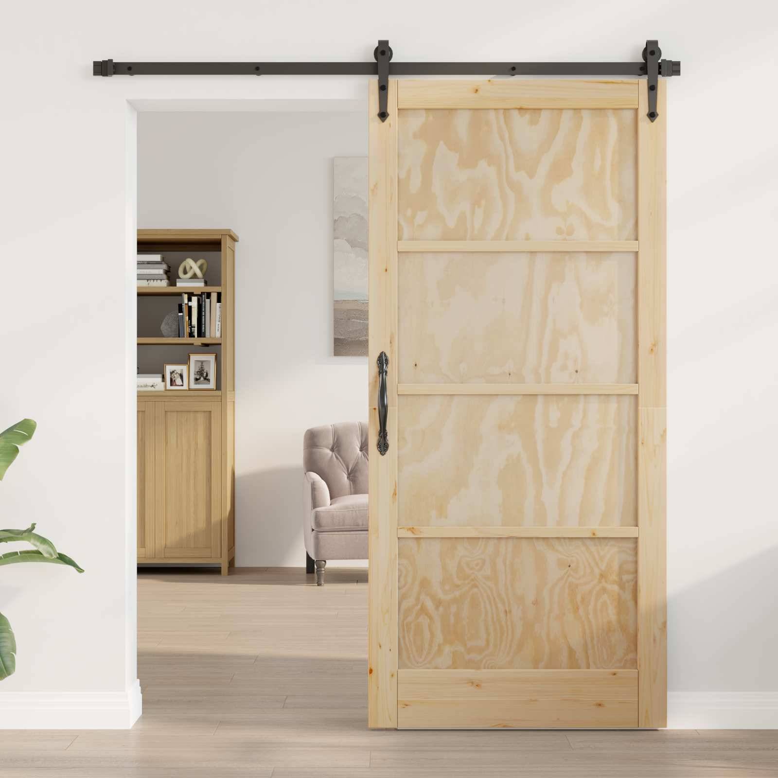 vidaXL Interior Tür Natur 93 x 202 cm Sperrholz