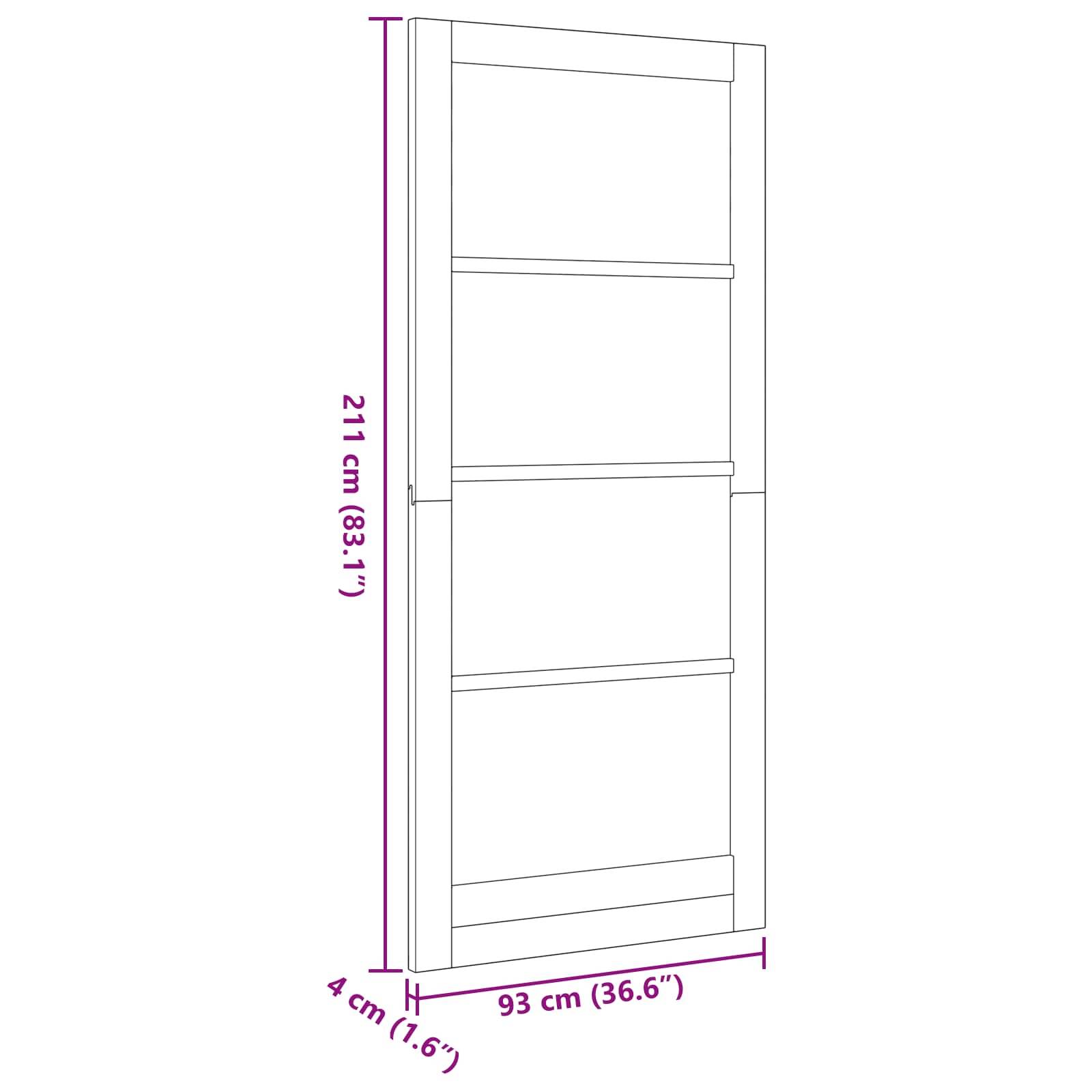 vidaXL Interior Tür Natur 93 x 211 cm Sperrholz