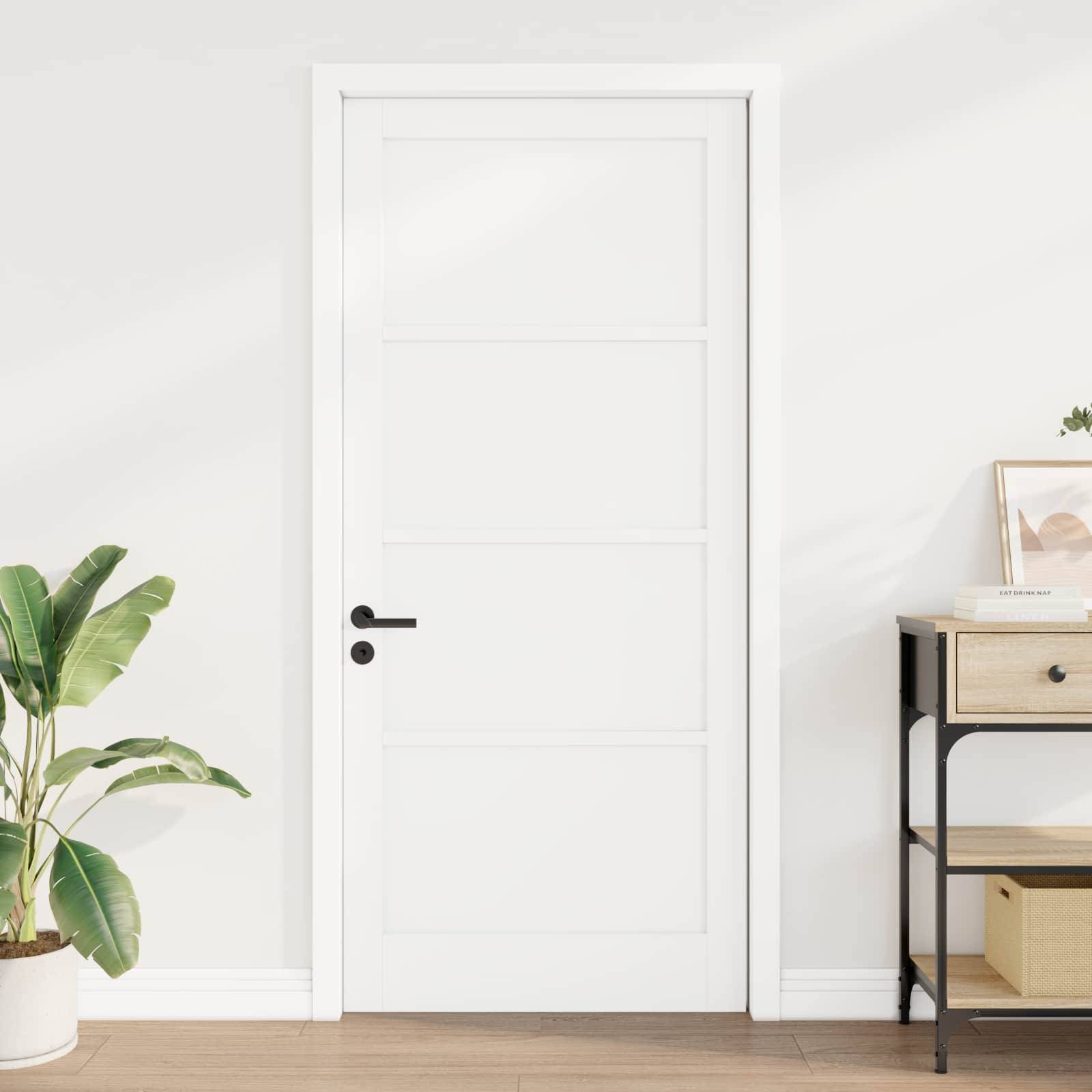 vidaXL Interior Tür Weiß 93 x 211 cm Sperrholz