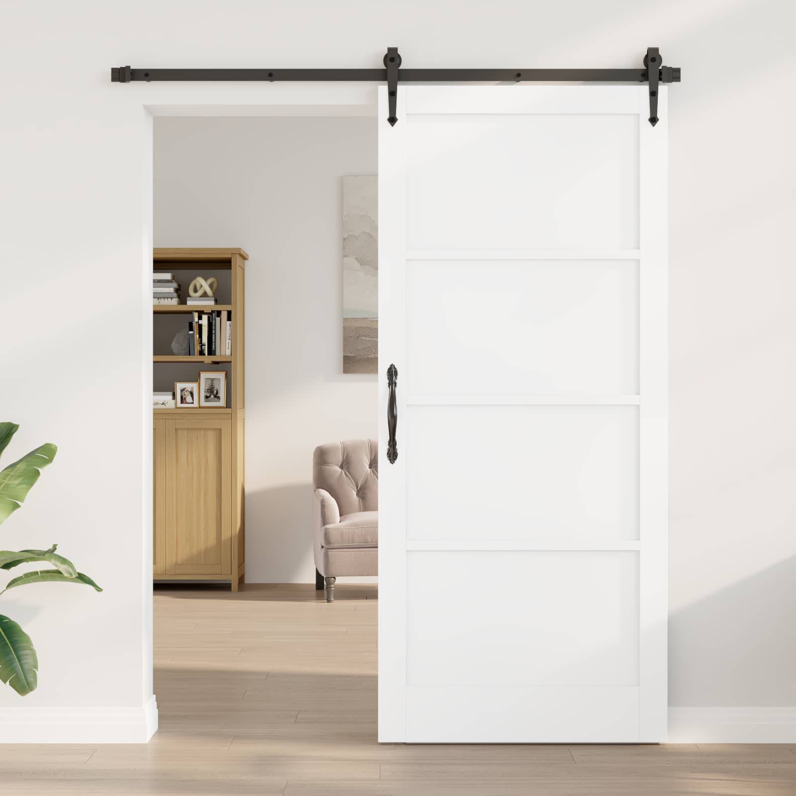 vidaXL Interior Tür Weiß 93 x 211 cm Sperrholz