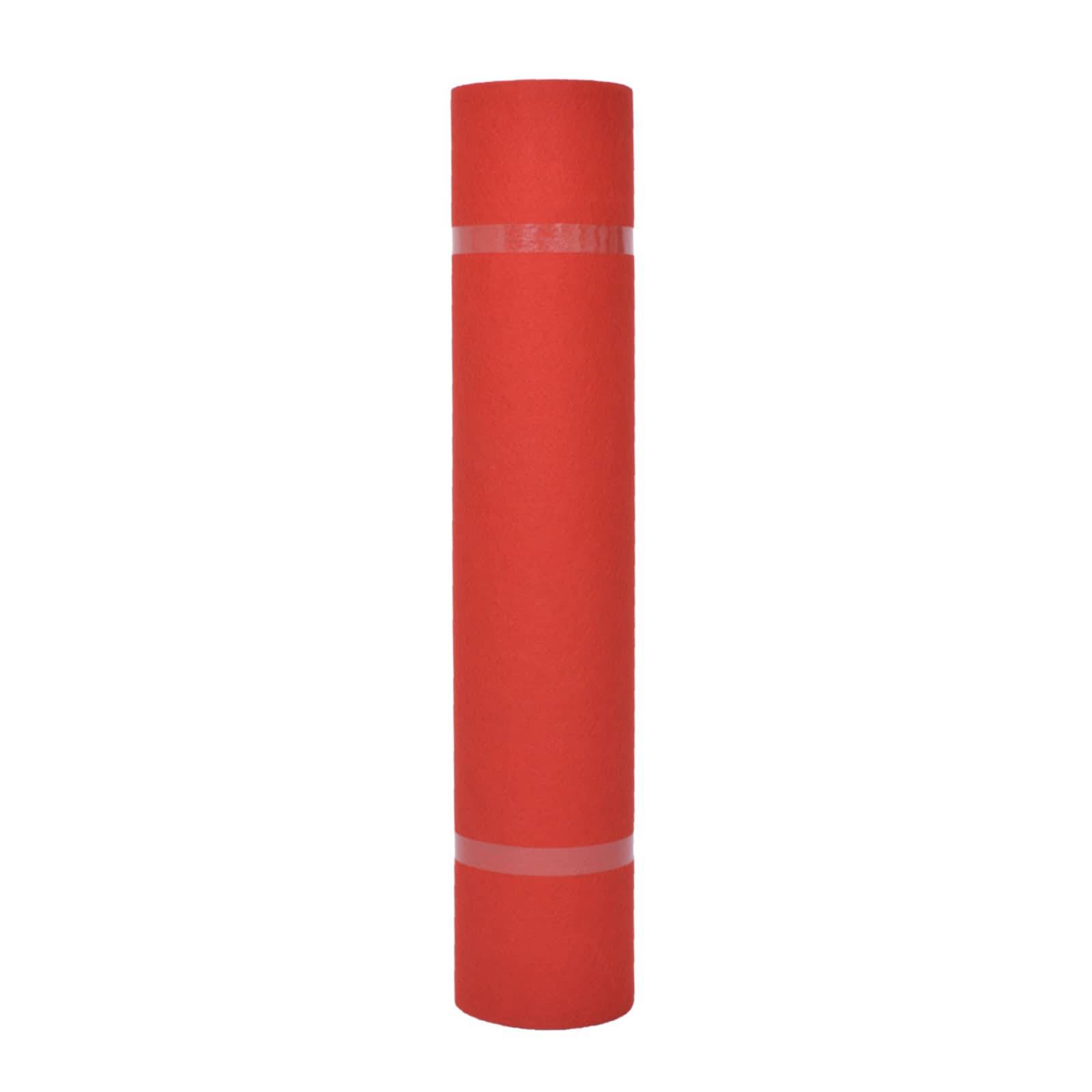 vidaXL Teppich Uni Rot 1 x 12 m Stoff