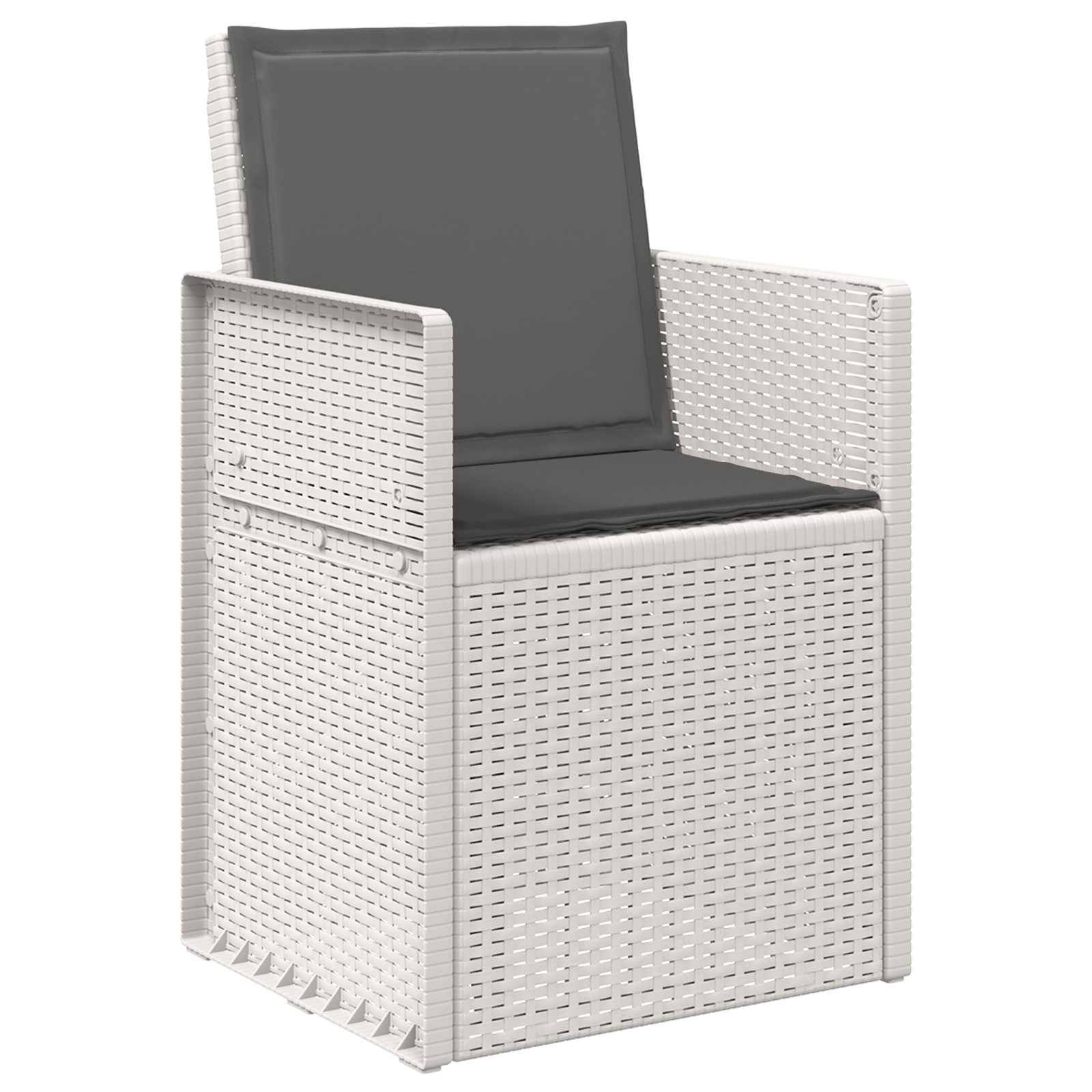 vidaXL Garten Esszimmerstühle 2 pcs Weiß und Anthrazit PP