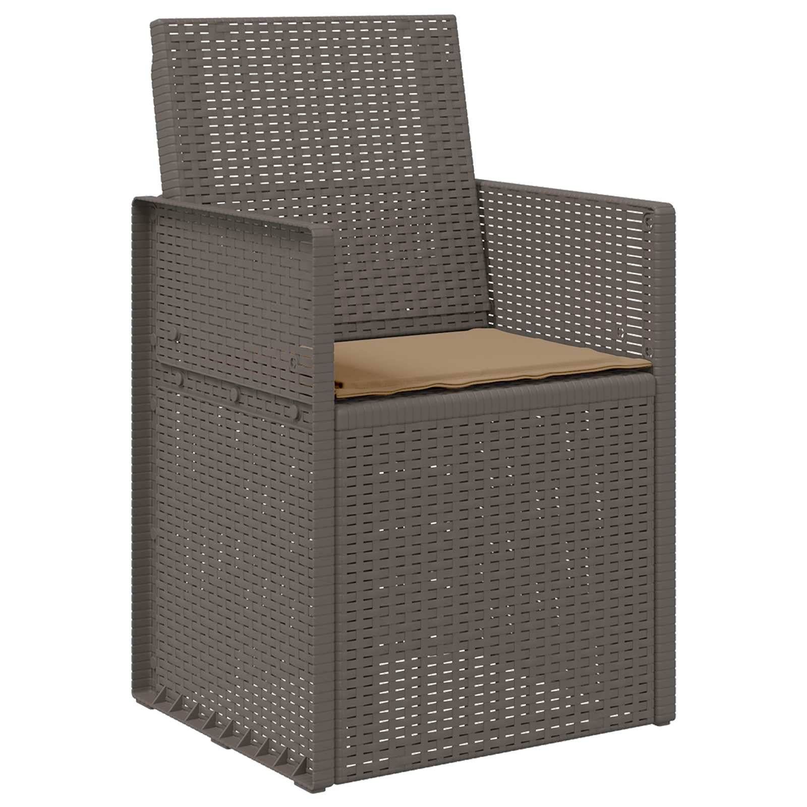 vidaXL Garten Esszimmerstühle 2 pcs Hellgrau und Taupe PP