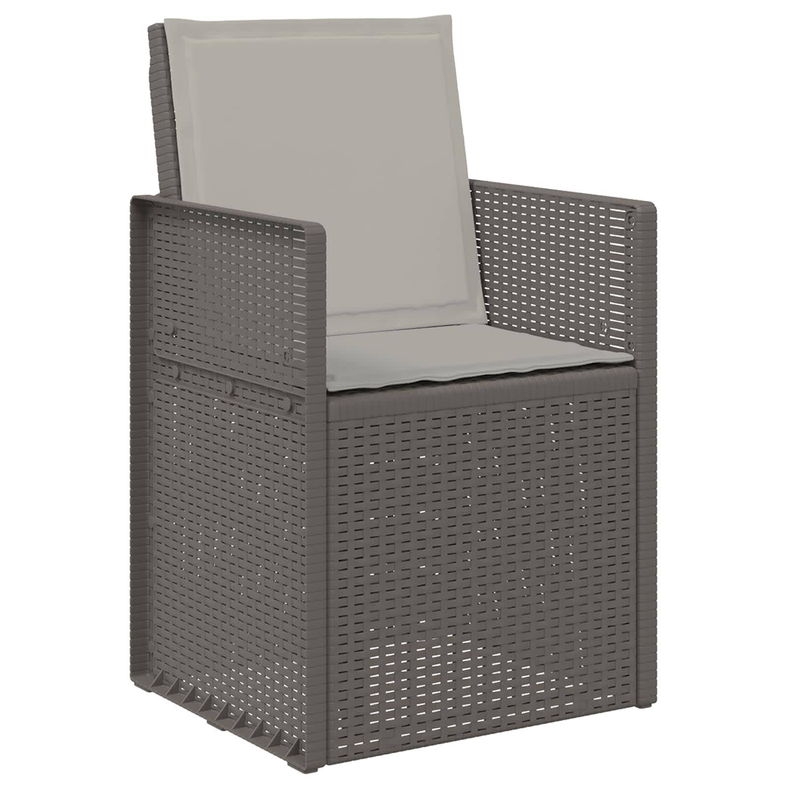 vidaXL Garten Esszimmerstühle 2 pcs Hellgrau PP