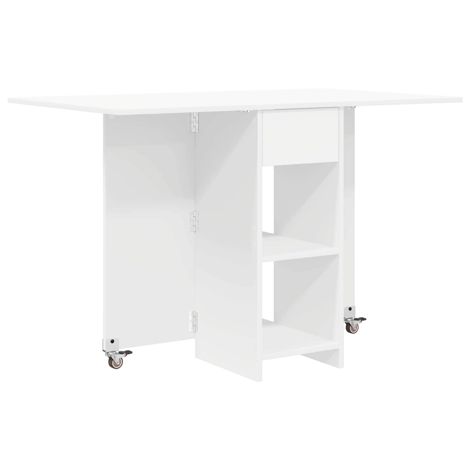 vidaXL Esstisch 115 x 70 x 75 cm Holzwerkstoff Weiß Rechtwinklig