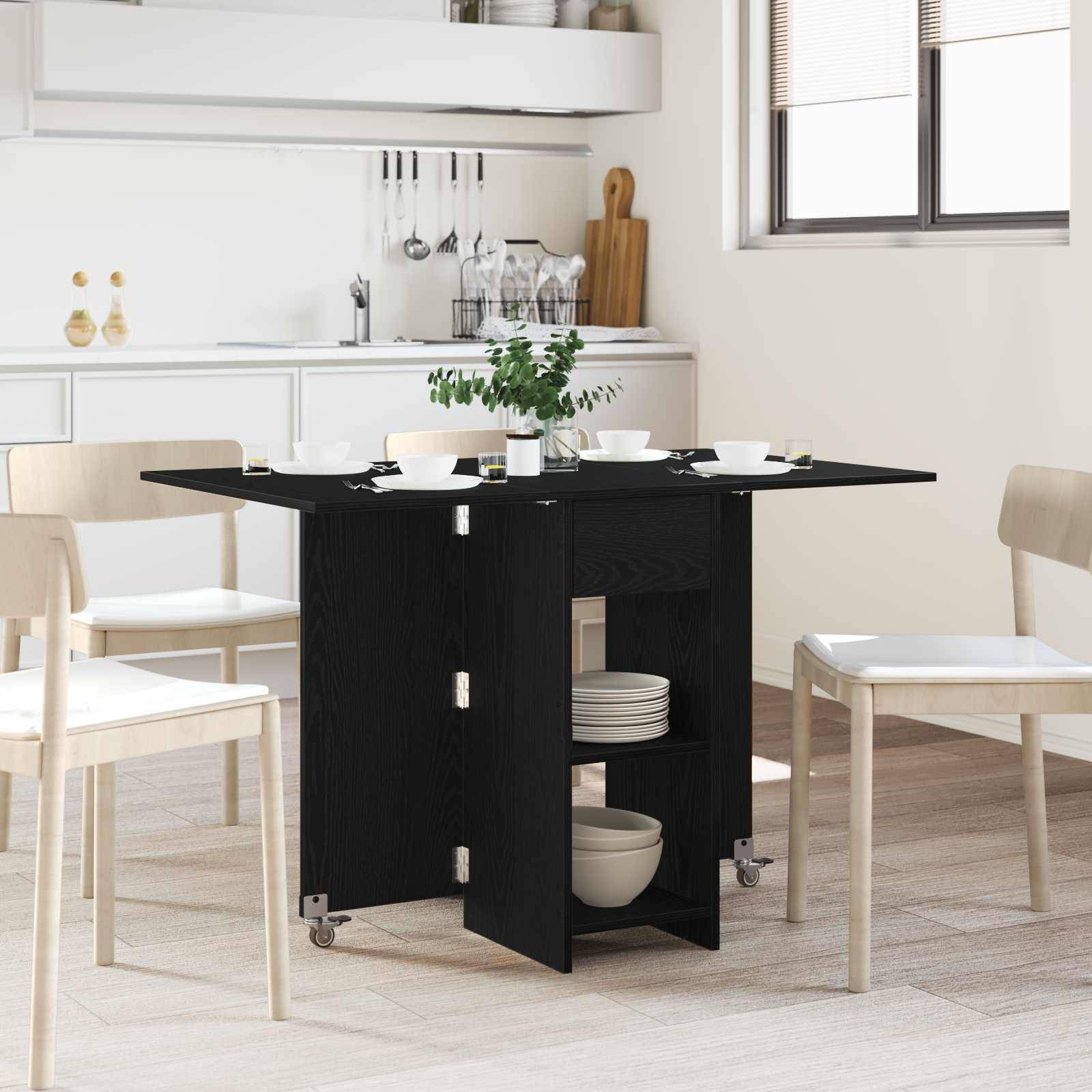 vidaXL Esstisch 115 x 70 x 75 cm Holzwerkstoff Schwarze Eiche