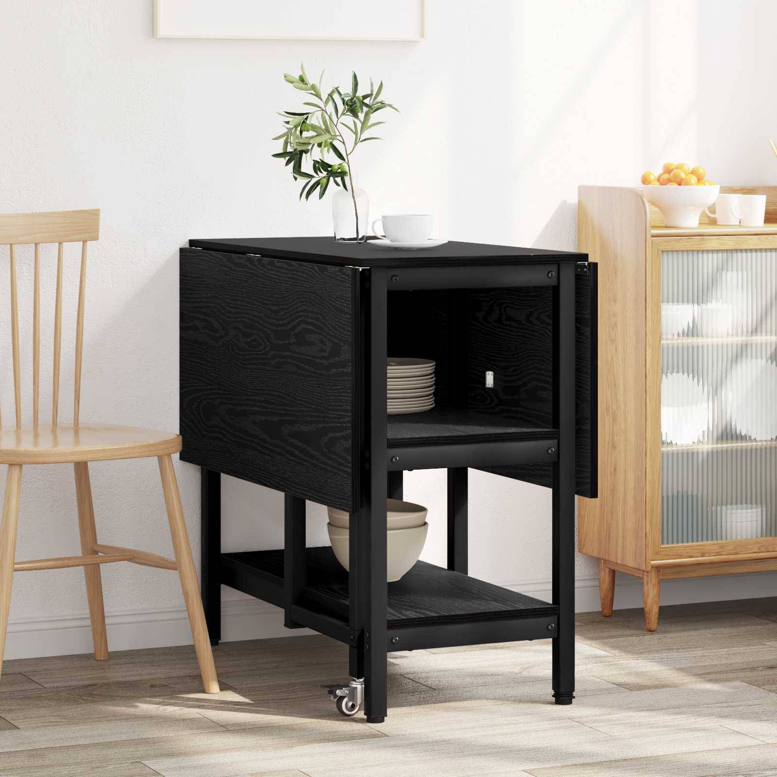 vidaXL Esstisch 122 x 80 x 76,5 cm Holzwerkstoff Schwarze Eiche